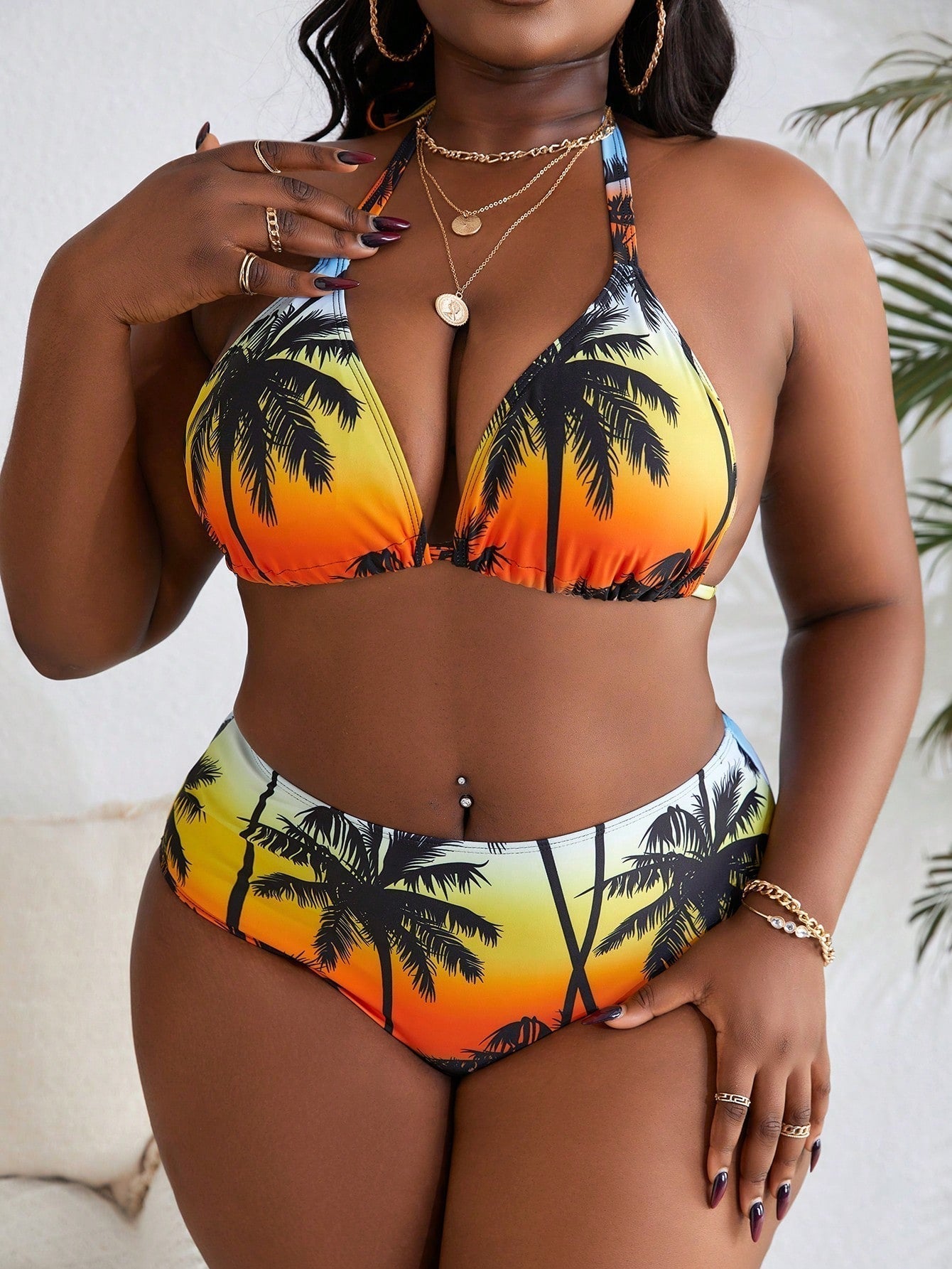 Biquini Feminino (4peças) com Saída e Bandana Dahra  Plus Size