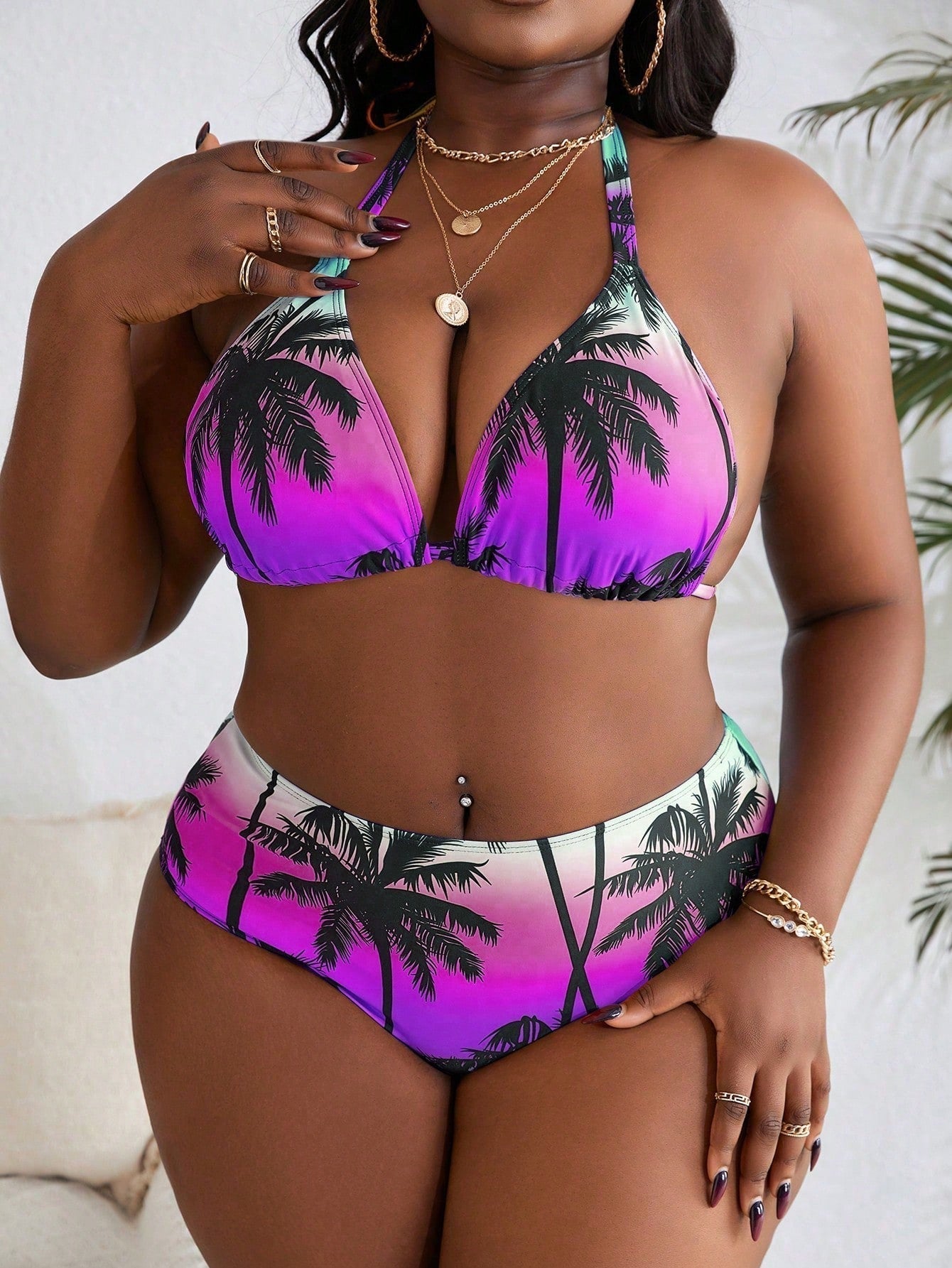 Biquini Feminino (4peças) com Saída e Bandana Dahra  Plus Size