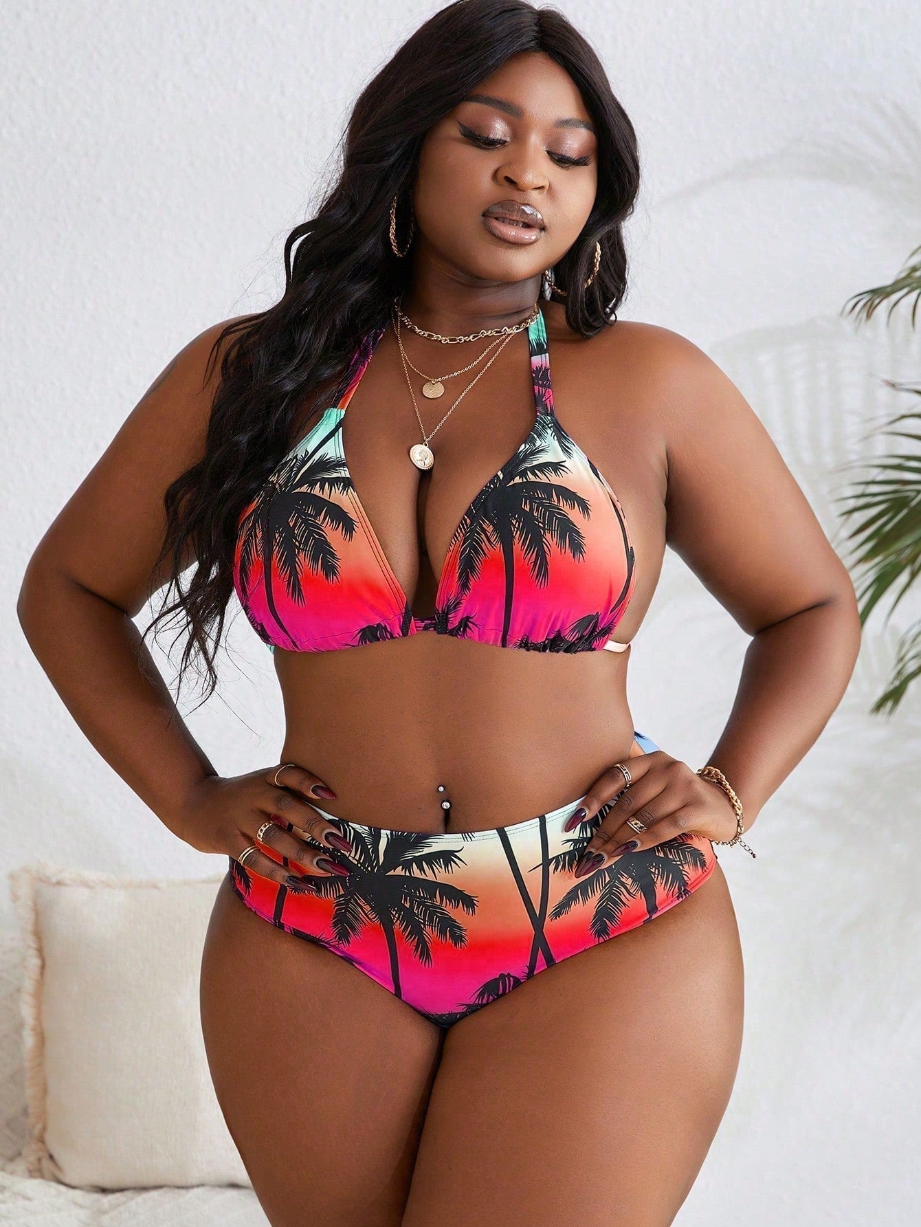 Biquini Feminino (4peças) com Saída e Bandana Dahra  Plus Size