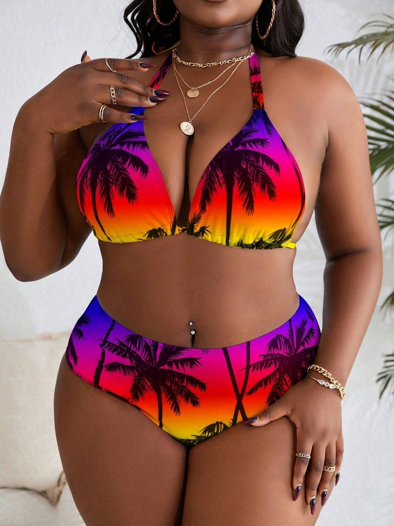 Biquini Feminino (4peças) com Saída e Bandana Dahra  Plus Size